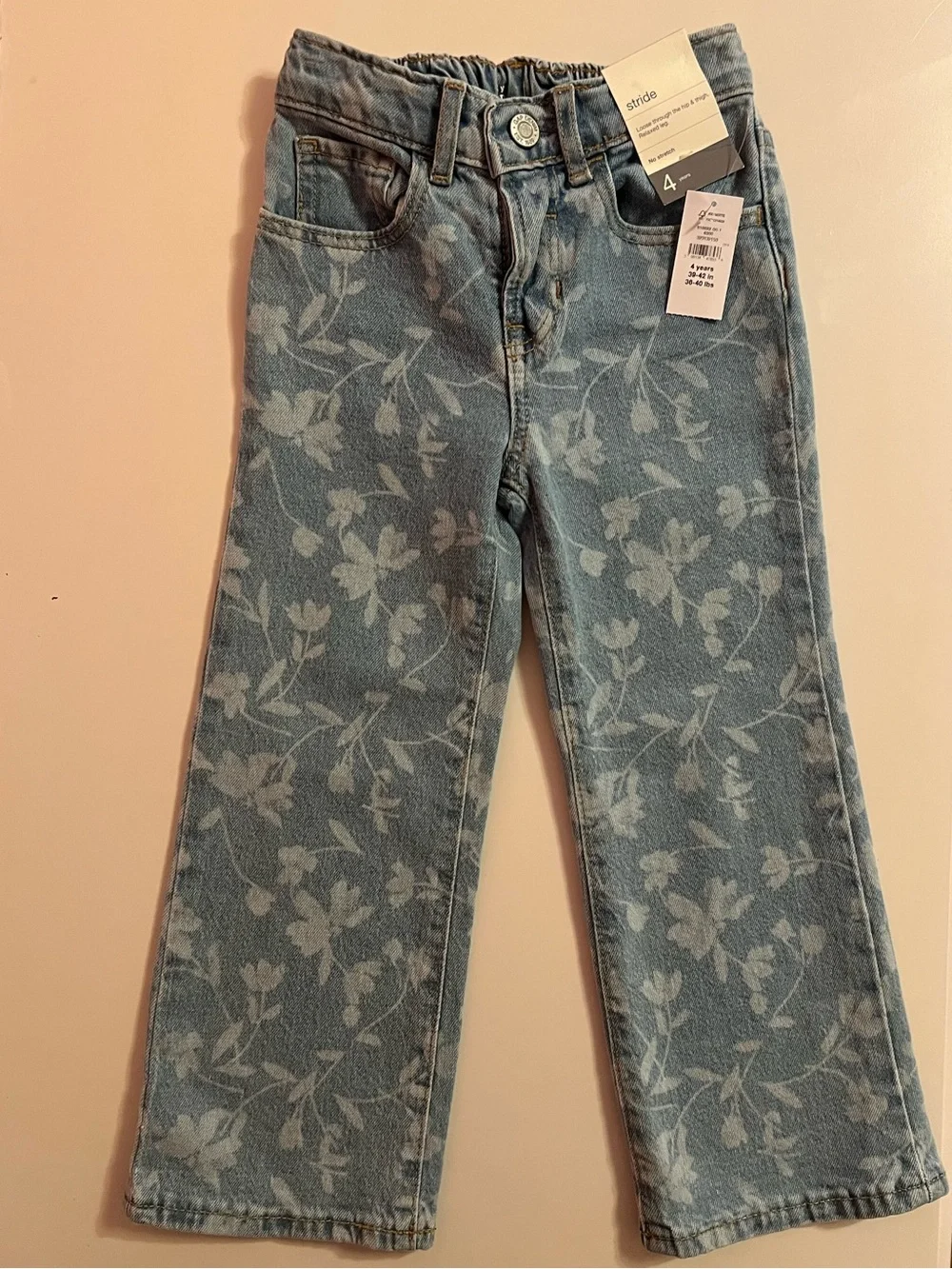 GAP Light Blue Floral Print Jeans for Kids